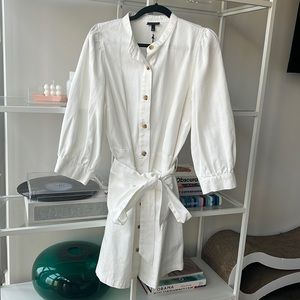 Who What Wear White Button Up Dress NWT